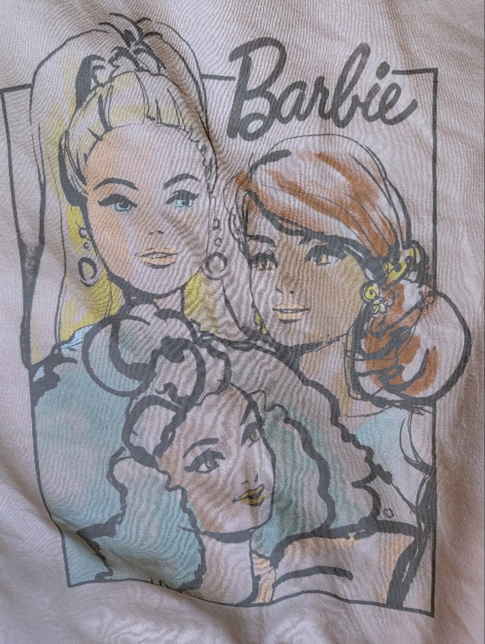 Barbie & Friends Light Pink Graphic Sweatshirt Mattel 2023 Size Large - Picture 6 of 6
